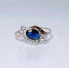 Срібна каблучка з золотими напайками, фото 2