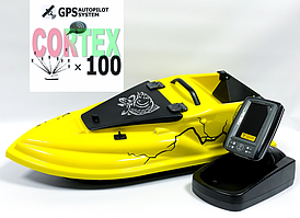 GPS (MaxiCortex) Ехолот Toslon TF520 Кораблик для риболовлі Фурія Шторм Жовтий
