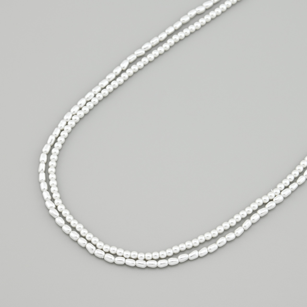 Кольє Марго 48329 ширина 6 мм штучні перли сталь довжина 43+3, фото 1