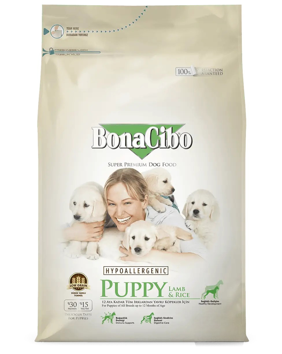 BonaCibo (Бонасибо) Puppy Lamb & Rice сухий корм для цуценят, вагітних і годуючих собак