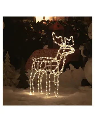 Новорічна світлодіодна фігура з дюралайту Середня Олень 70 см, фото 2