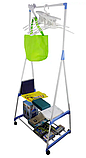 Двоярусна пересувна підлогова вішалка для одягу Clothes Rack Multifunction, фото 4