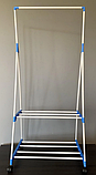 Двоярусна пересувна підлогова вішалка для одягу Clothes Rack Multifunction, фото 6