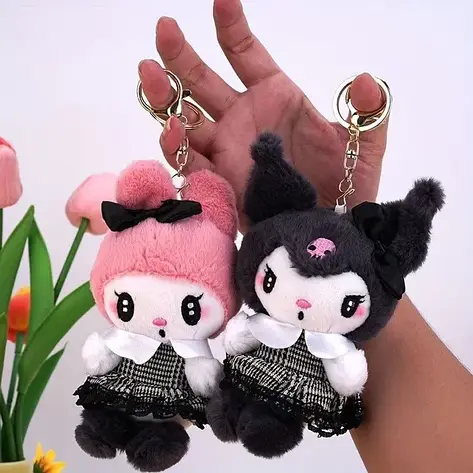 Брелок м'яка іграшка Куромі висота 11 см.Hello Kitty — Kuromi, фото 1