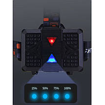 Ліхтар налобний CT021 10+1 ULTRA LED, 3x18650, power bank, ЗУ Type-C, фото 6