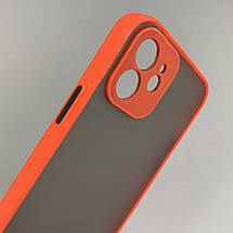 Чохол для Apple iPhone 12 чохол із захистом для камери з кольоровими кнопками на телефон айфон 12 червоний tcb, фото 3