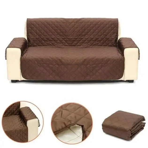 Двостороння накидка на диван Couch Coat коричневого кольору Чохол для меблів водонепроникний