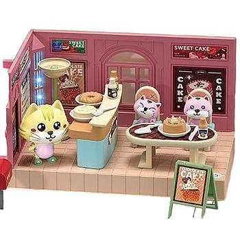 Набір ляльковий Кафе (підсвічування, мелодії, фігурки, аксесуари, меблі) HY 109 A1