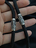 Шнурок зі срібними вставками, фото 6