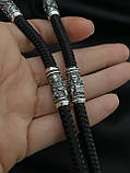 Шнурок зі срібними вставками, фото 4