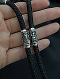 Шнурок зі срібними вставками, фото 3