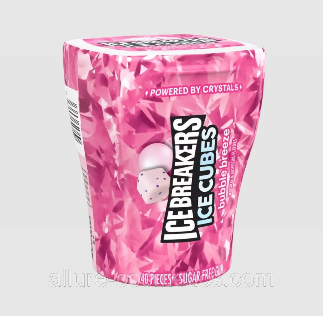Жувальна гумка "Жвачка" ICE BREAKERS ICE CUBES Bubble Breeze Sugar Free Chewing Gum 40 шт.