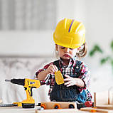 Дитячий ігровий набір інструментів 2в1 у валізі для хлопчика з шуруповертом та інструментами 98 елементів, фото 5