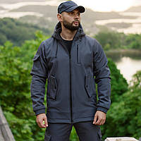 Спортивний костюм дощовий сірий SoftShell чоловічий стильний сучасний модний