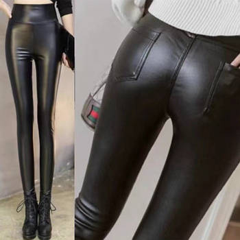 KENALIN 9130-1 лосини екошкіра на хутрі (S-M, M-L, L-XL, XL-2XL)