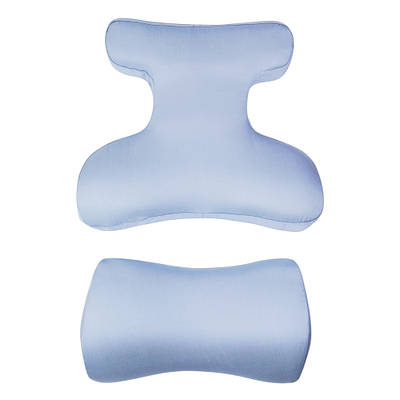 Комплект BEAUTY SET - ортопедичні подушки для сну на животі (Face Pillow №1 & Roller Pillow №2) тенсел блакитний