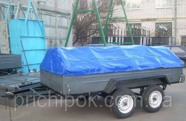 Тент на легковий причіп рюкзак 3 * 1,5 пга двосмуговий.