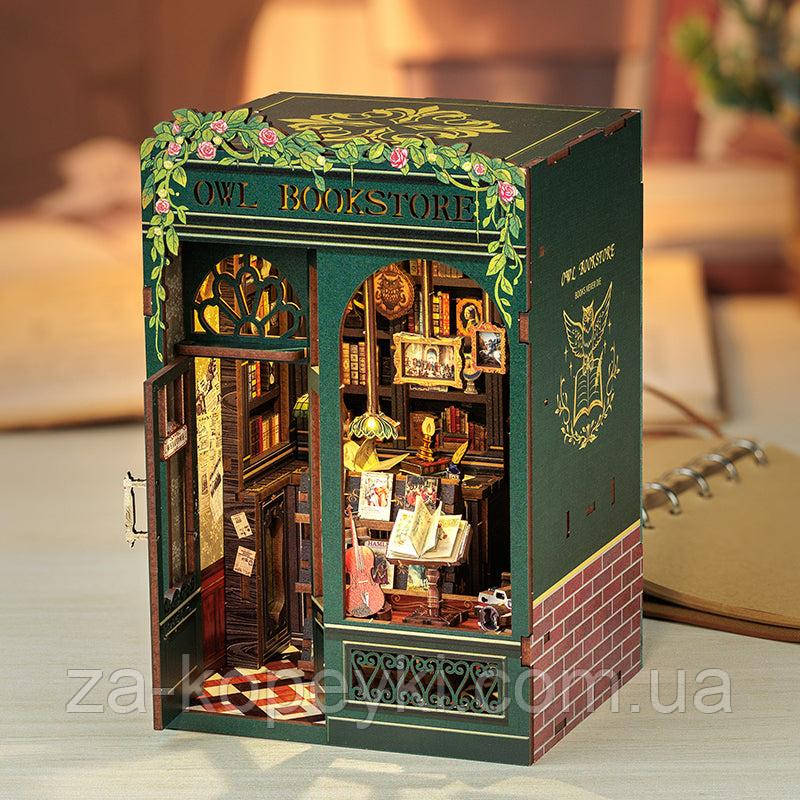 Бук Нук Книгарня Сова Book Nook Owl Bookstore SD-02 Інтер'єрний конструктор 3D Румбокс