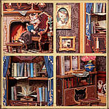 Румбокс Кабінет графа Кота Інтер'єрний конструктор Count Cat's Study Book Nook SD-03, фото 10