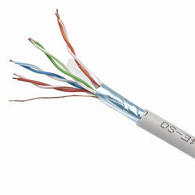 Екранований мережевий кабель CAT5e, (CCA), AWG24), 305 м Cablexpert FPC-5004E-SOL - MegaLavka