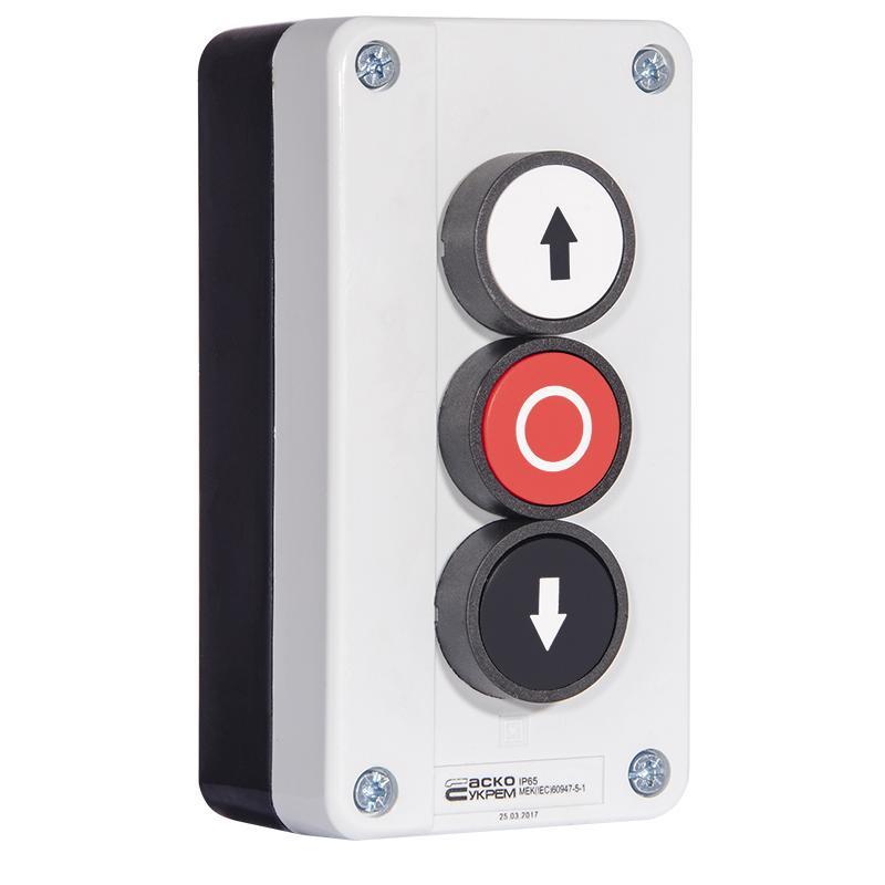 Пості керування АСКО-УКРЕМ XAL-B324 тримісний "Вгор-Стоп-Вниз" (A0140020048), фото 1
