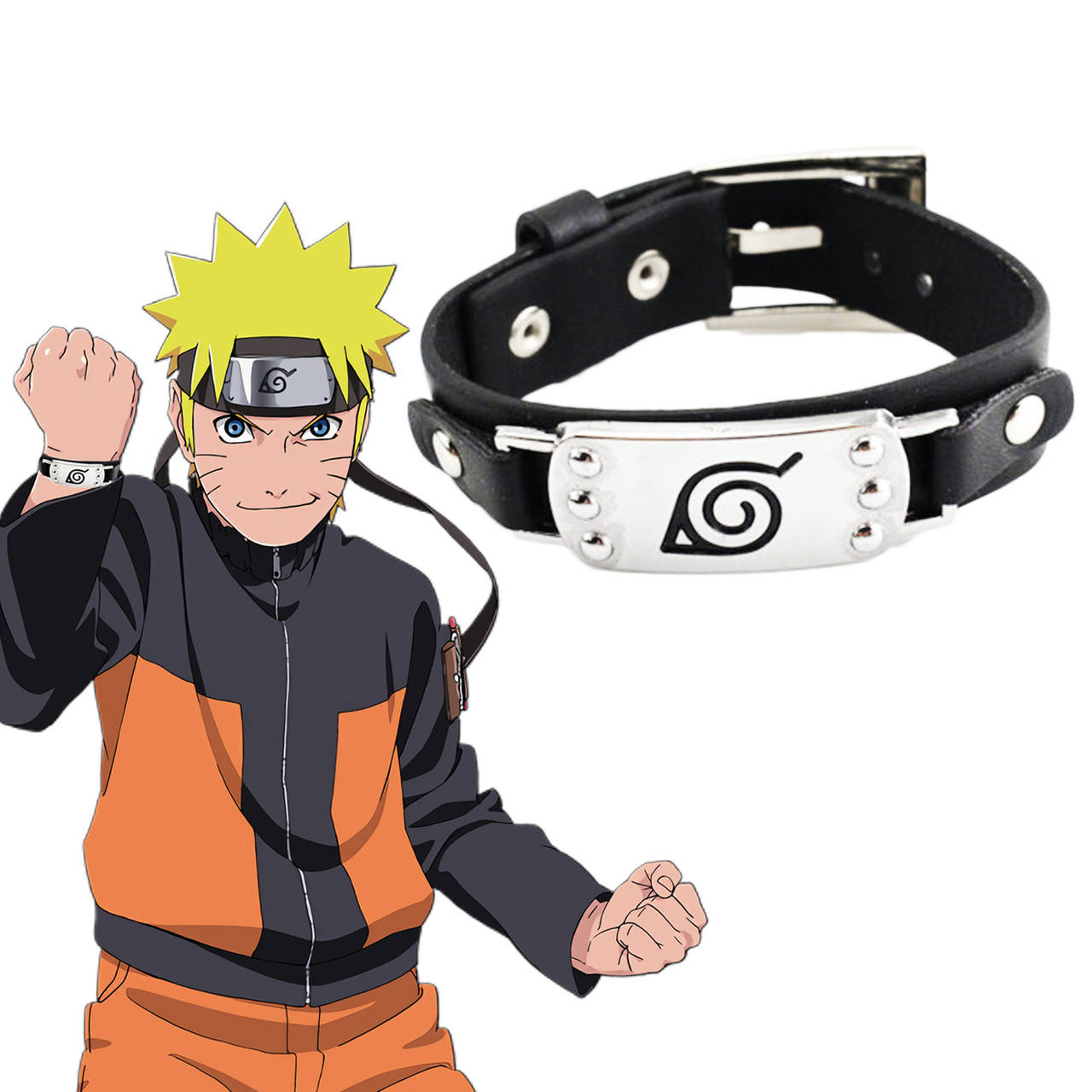 

Аниме Браслет Наруто Naruto с эмблемой Деревни Скрытого Листа, Naruto