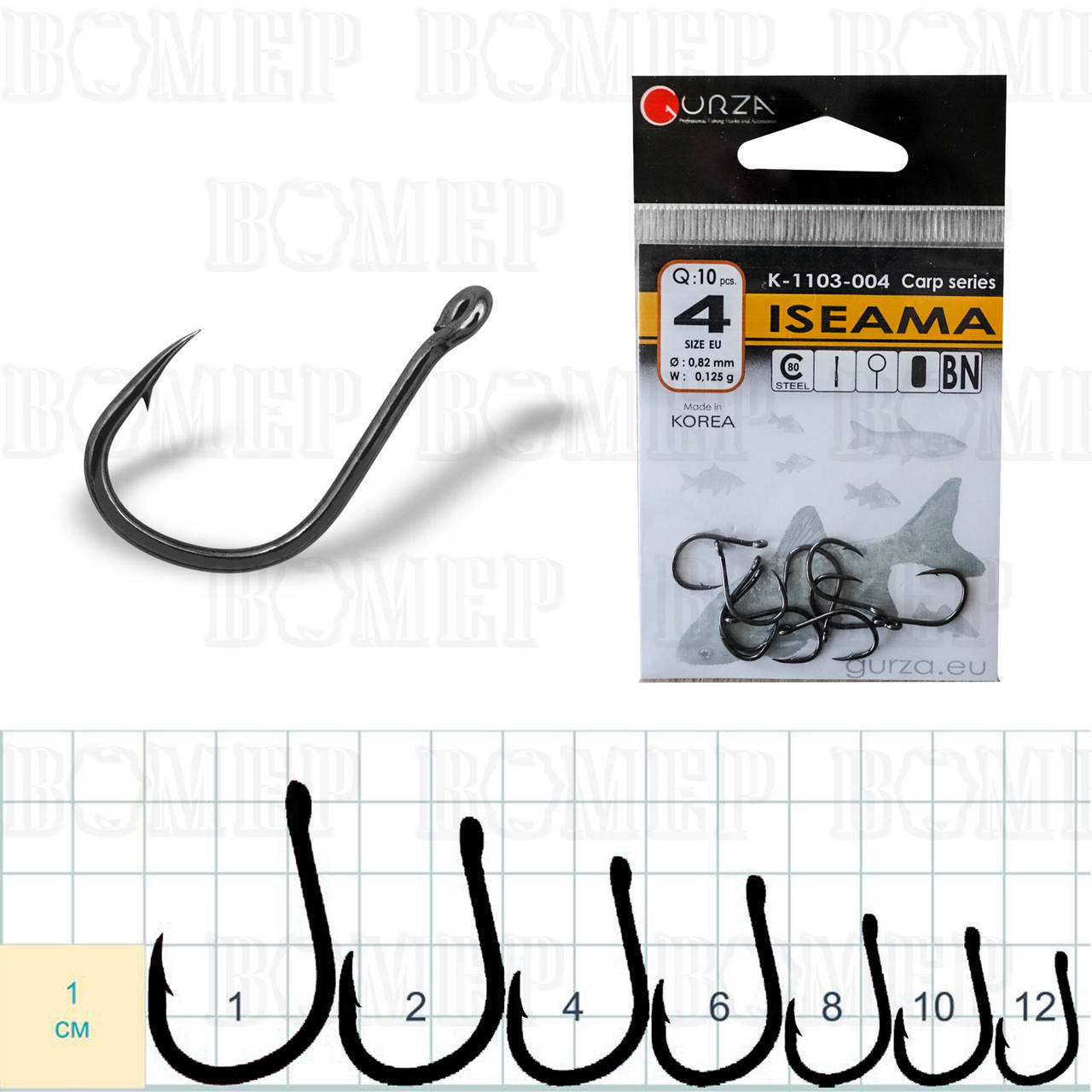 

Гачки GURZA ISEAMA BN #6 (10шт в уп)