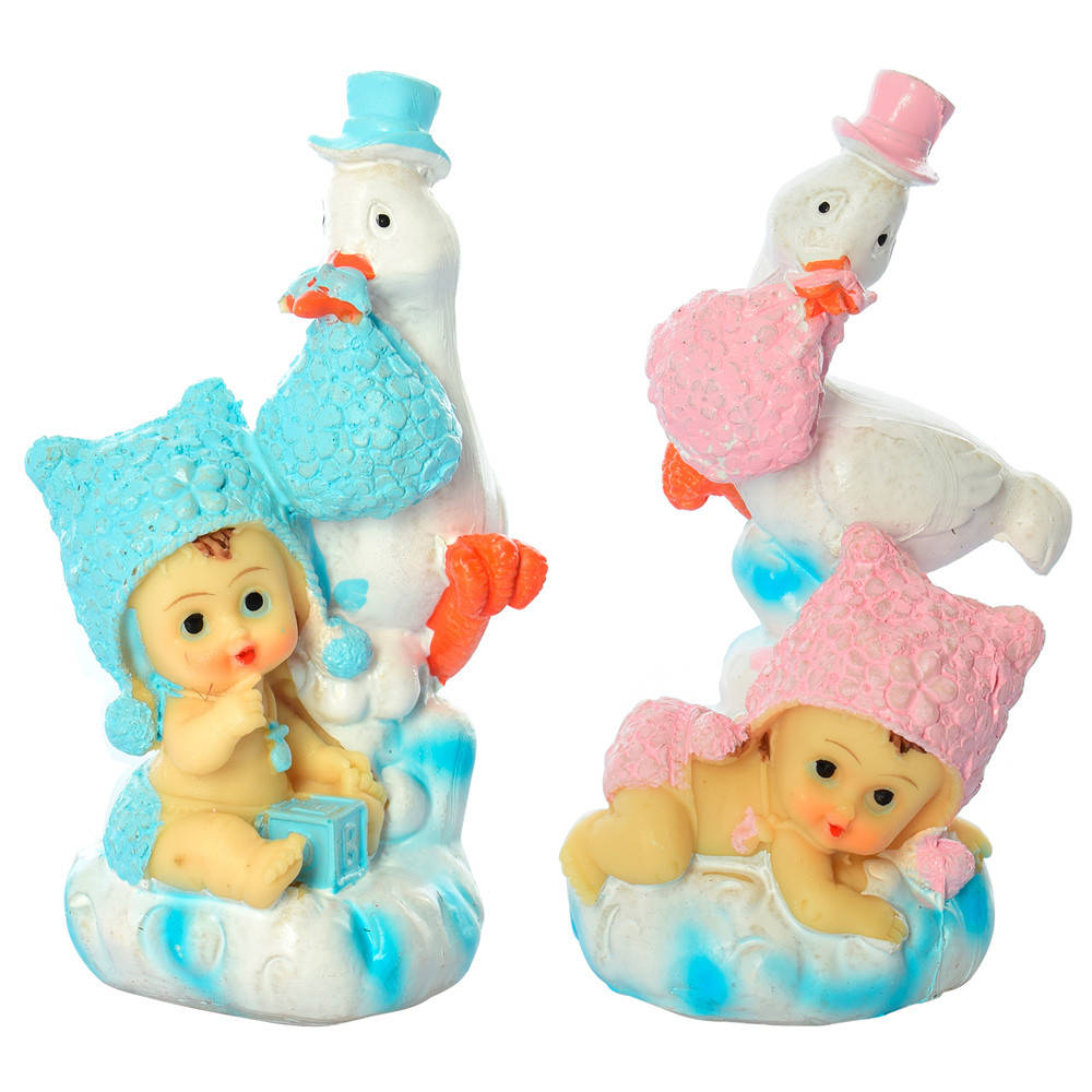 

Фигурка статуэтка аист с малышом, 13 см, 2вида, в кор-ке,7-14-7см