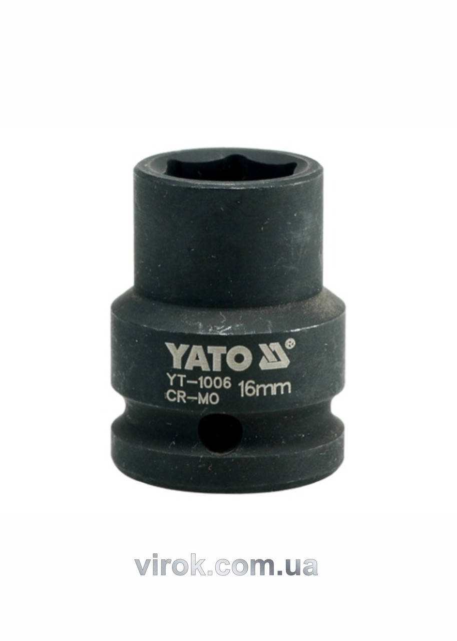 

Головка торцевая ударная шестигранная YATO 1/2" M16 х 39 мм YT-1006