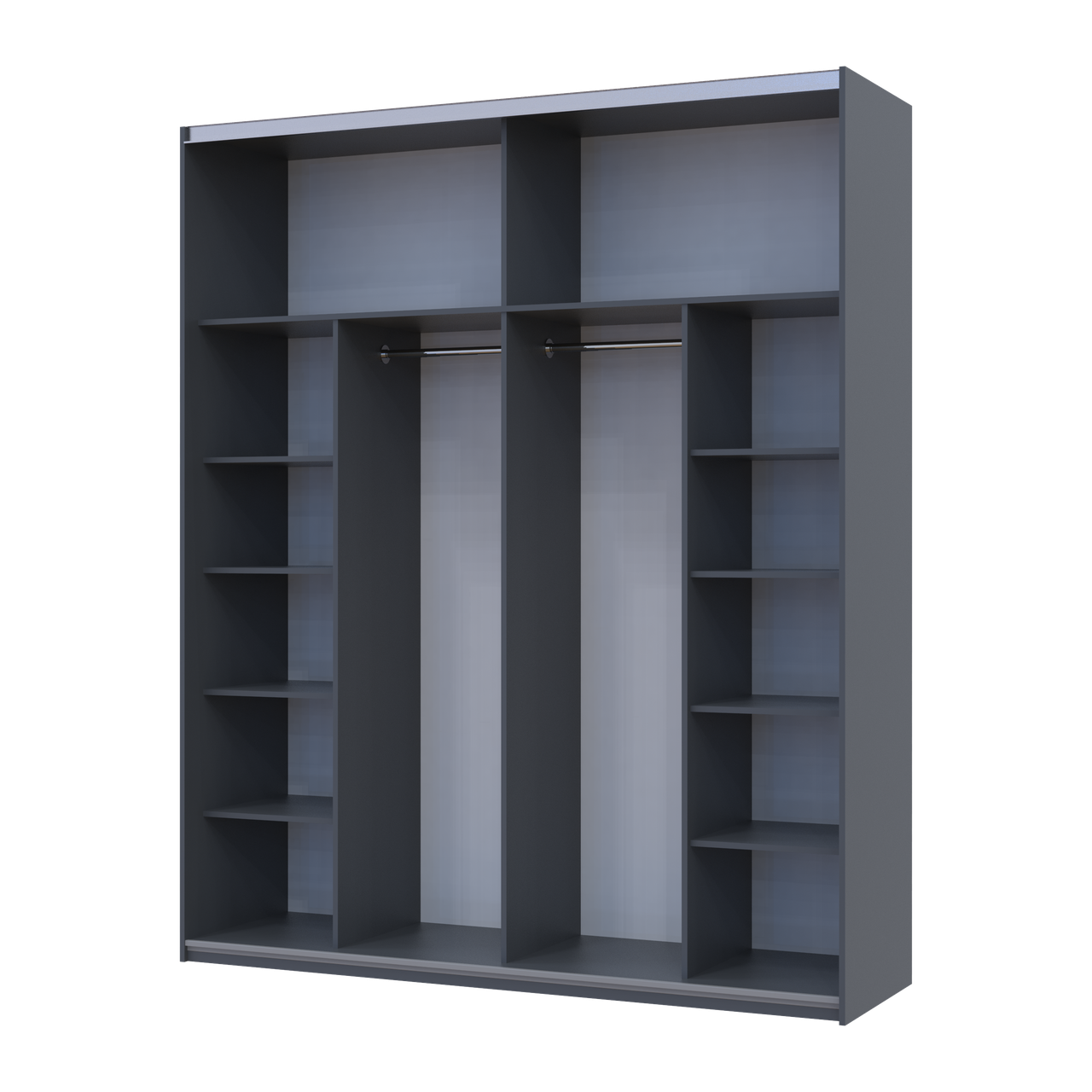 Шафа купе Doros G-Caiser Графіт/Білий 2 ДСП / 3 частини 200х60х240 (42005228) 2