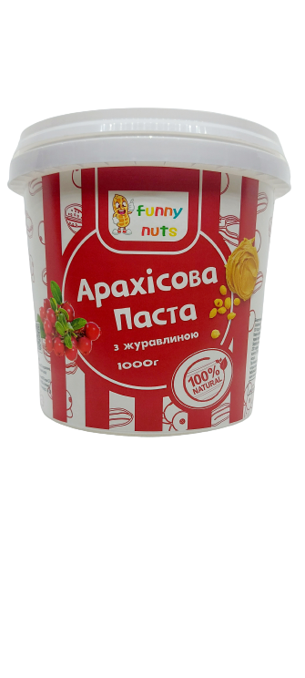 

Арахісова паста FunnyNuts з журавлиною 1000 г