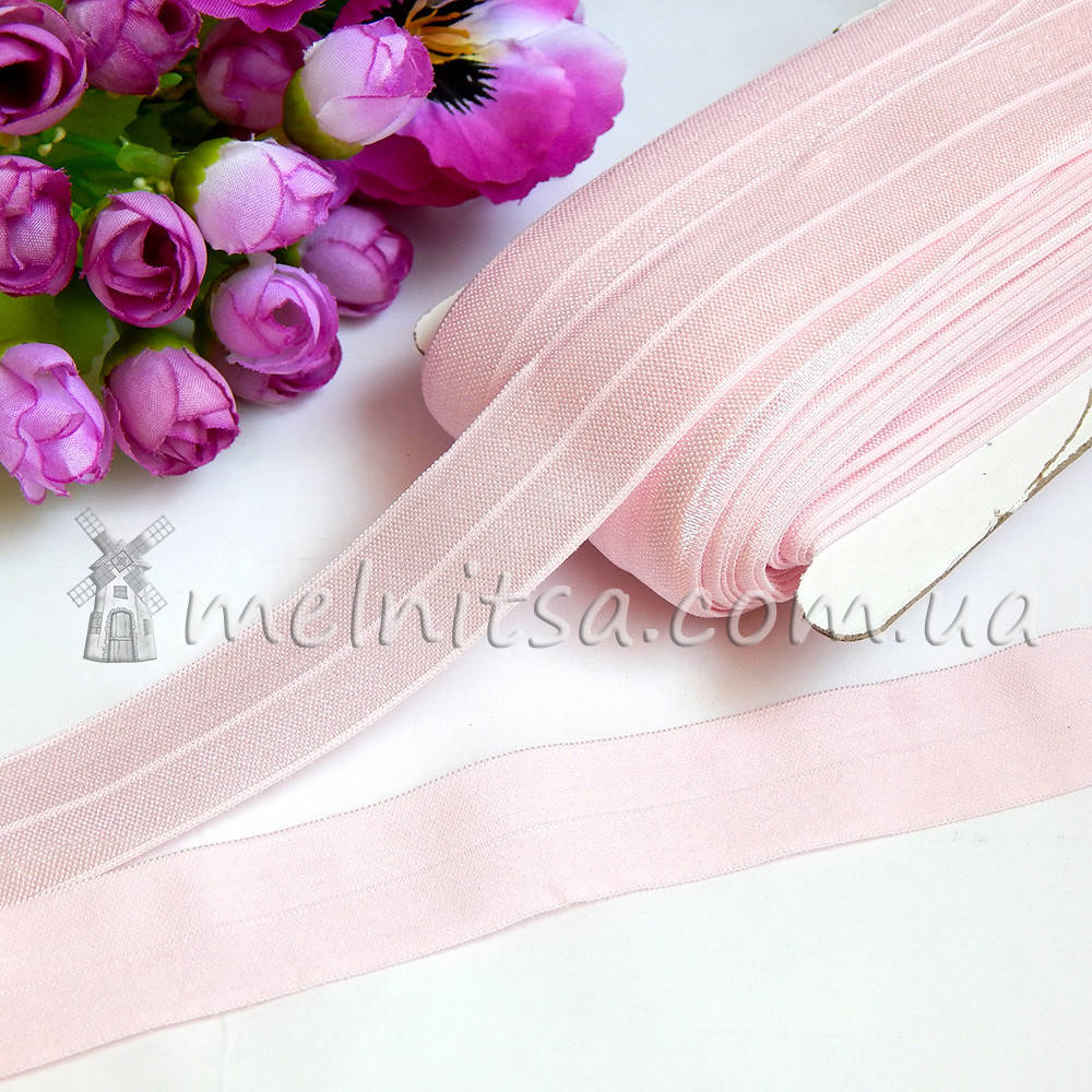 

Эластичная бейка, 2,5 см, св.розовый