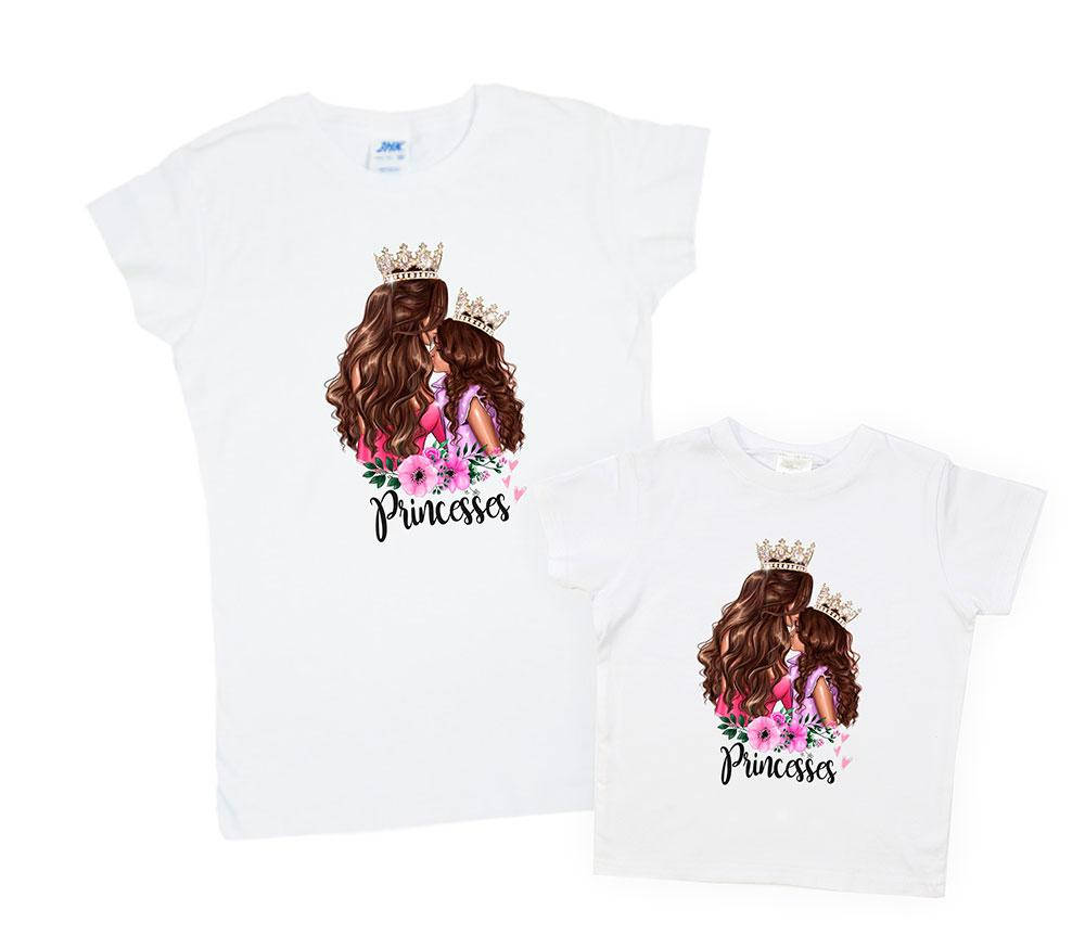 

Комплект футболок мама+дочка - Princess