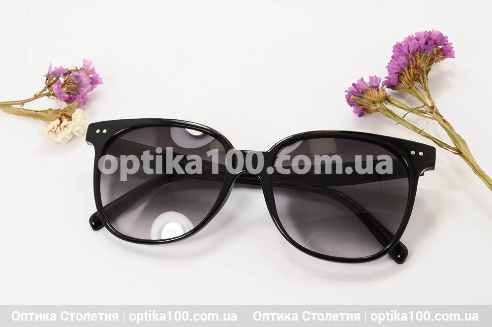 

Солнцезащитные круглые большие очки ДЛЯ ЗРЕНИЯ БРЕНДОВЫЕ -2.5, Черный