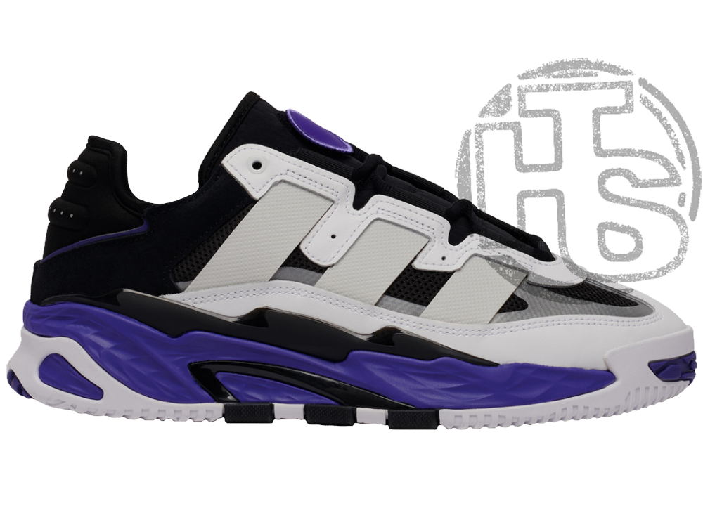 

Мужские кроссовки Adidas Originals Niteball White/Black/Purple FX0361 41, Черно-белый