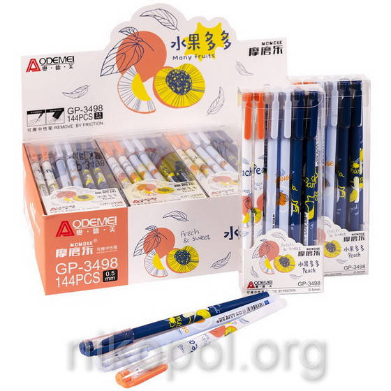 

Ручка "пиши-стирай" "GP-3498D (Фрукты)", синяя