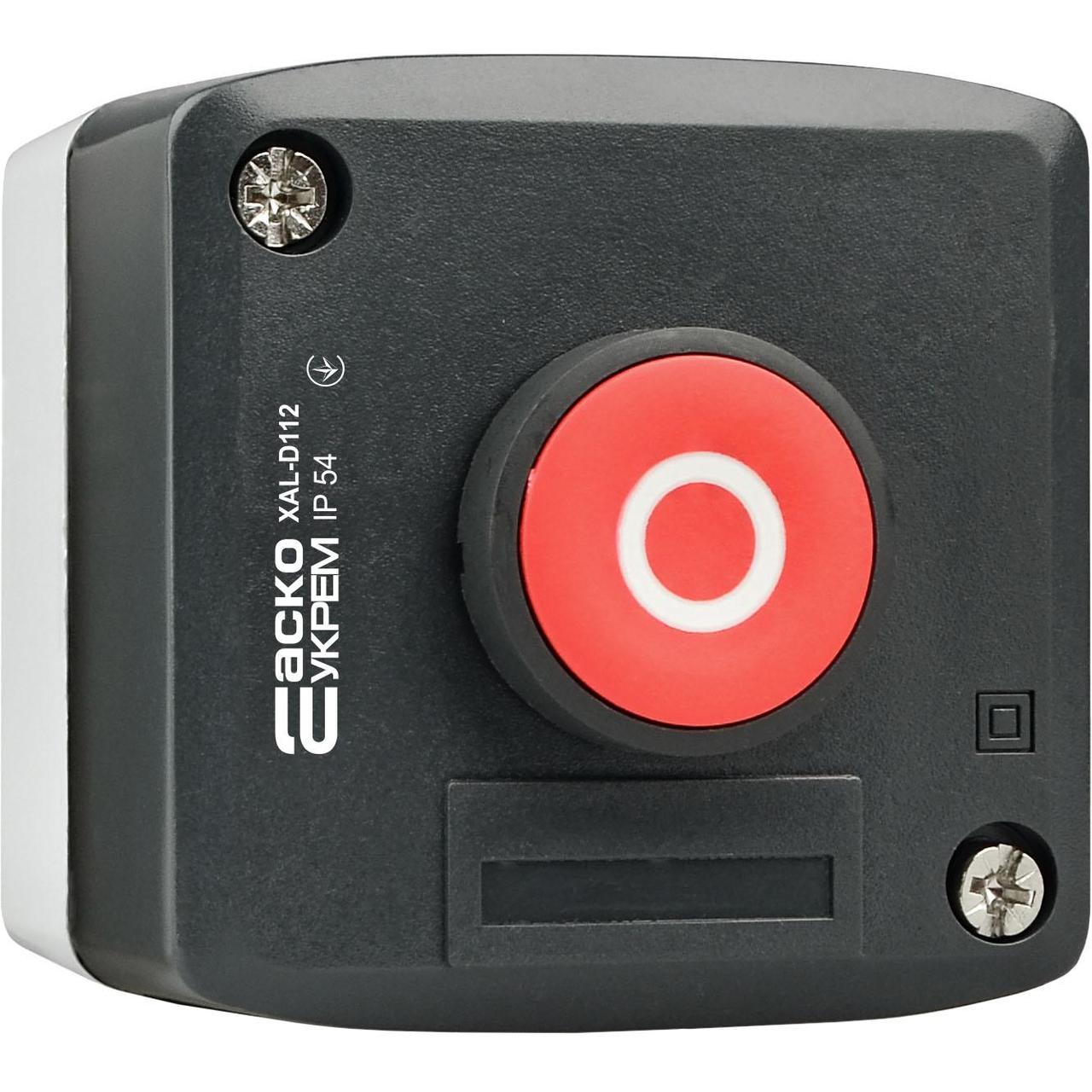 Пості керування АСКО-УКРЕМ XAL-D112 одномісний "СТОП" (A0140020054), фото 1