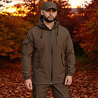 Спортивний костюм дощовий хакі SoftShell чоловічий стильний сучасний модний