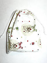 Мішок бавовна Новий Рік, Різдво еко мішок, екоторба, мішок для подарунків різдвяний, подарунковий