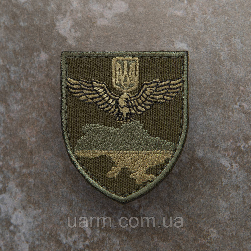 Шеврон кокарда НПУ Поліція особливого олива 5,5 х 4,5 м, фото 1