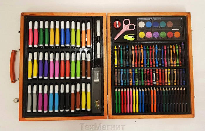 Набор для маленького художника, Чемодан с фломастерами и карандашами ...
