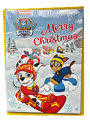 Новорічний адвент-календар Щенячий Патруль подарунковий 75 грамів