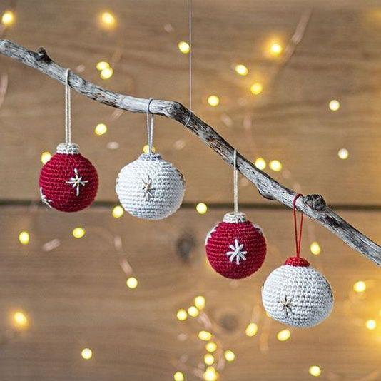 Як зв'язати ялинкову кульку гачком