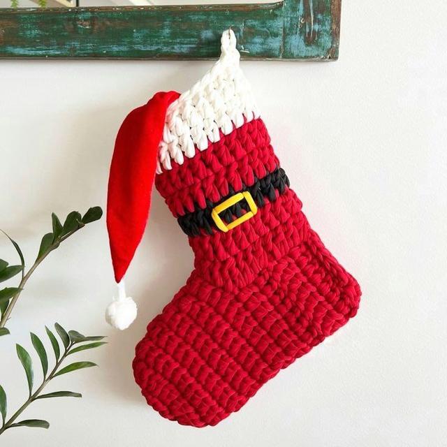 Різдвяні панчохи в'язані