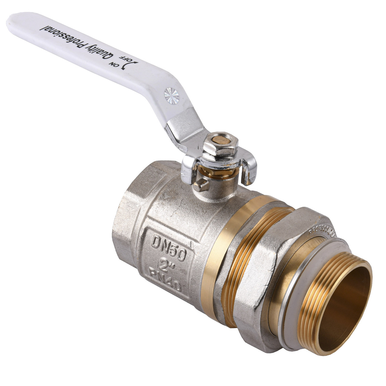 Кран кульовий прямий з американкою Q PROFESSIONAL QP003 PN40 2