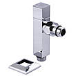 Набір кранів для сушарки для рушників з американкою SOLOMON LUX 1/2 CUBE CHROM 8888 (1уп), фото 7