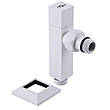 Набір кранів для сушарки для рушників з американкою SOLOMON LUX 1/2" CUBE WHITE 8888 (1уп), фото 8