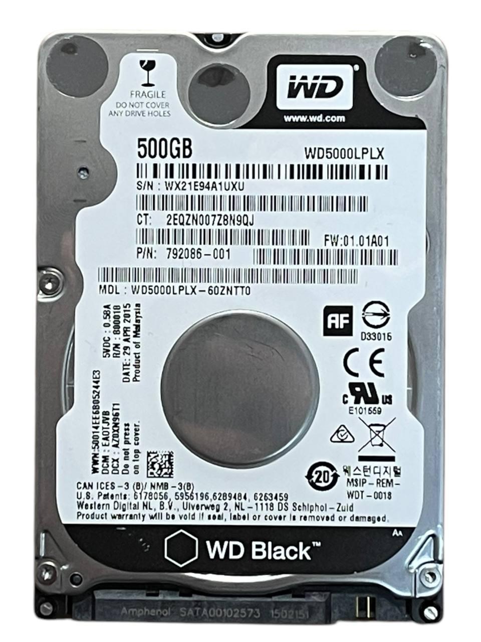 Жорсткий диск 2.5" 500GB Western Digital Black | WD5000LPLX | SATA III Б/В