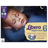 Підгузки-трусики Libero Night Pants Швеція 6 (13-20кг) 36шт