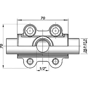 Врізка в трубу з внутрішньою різзю DN20 (26,5-27,3 мм) х 1/2 OBD AGAflex, фото 4